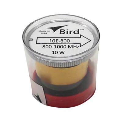 Elemento de 10 Watt en Línea 7/8" para Wattmetro BIRD 43 en Rango de Frecuencia de 800 a 1000 MHz.