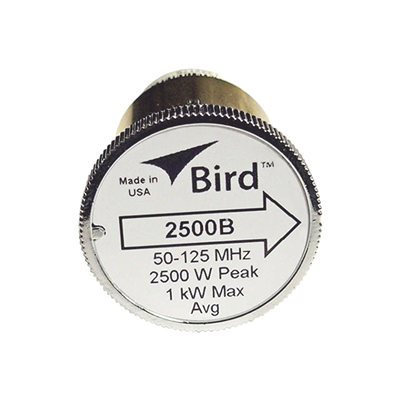 Elemento de Potencia en linea 7/8" a 2500 Watt para Wattmetro BIRD 43 en Rango de Frecuencia de 50 a 125 MHz