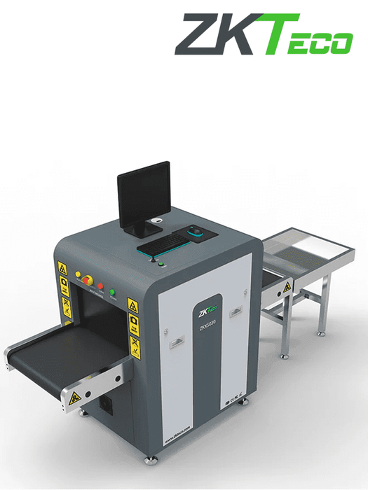 ZKTECO ZKX5030A - Máquina de Rayos X con energía simple, túnel para equipaje de 50 x 30 cm y capacitación en sitio incluida.