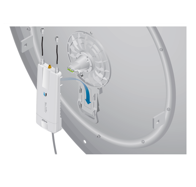 UBIQUITI AF-5G34-S45 - Antena direccional AirFiber X para radio conectorizado de 5GHz con ganancia de 34 dBi, MIMO. Compatible con AF5X y AF5XHD.