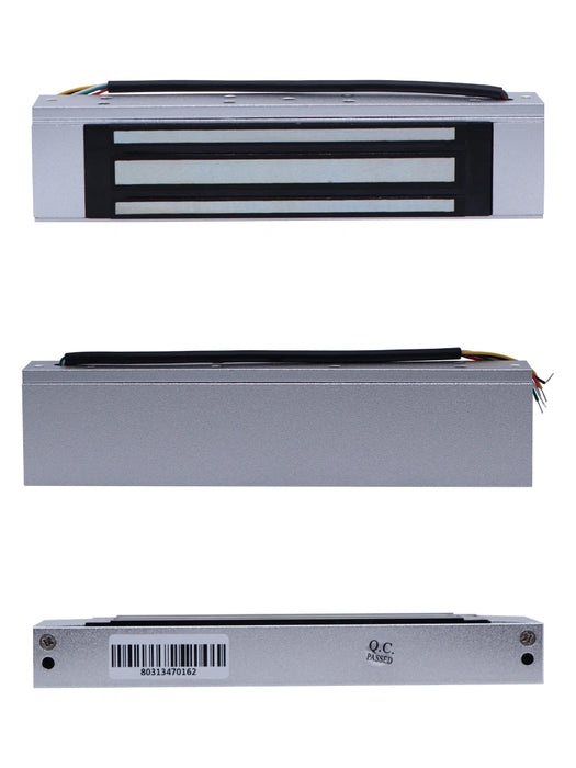 ZKTECO LM120 - Cerradura Magnética para Uso Interior, Fuerza de Sujeción 120kg, 12/24 VCC, Fail Safe, Compatible con Puertas de Madera, Vidrio y Metálicas