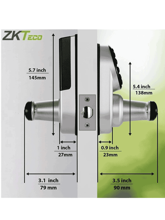 ZKTECO ML200 -  Cerradura inteligente con teclado/ Bluetooth / 100 Usuarios / Compatible con app Zsmart