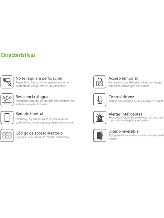 ZKTECO ML200 -  Cerradura inteligente con teclado/ Bluetooth / 100 Usuarios / Compatible con app Zsmart