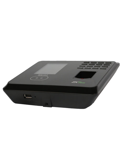 ZKTECO MB360ID - Control de Asistencia y Acceso Básico con Autenticación Facial (1500 Rostros), Huella Digital BioID (2000), Tarjeta ID 125 kHz (2000), Registro de 100,000 Eventos y Conectividad TCP/IP
