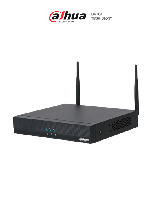 DAHUA DHI-NVR2104HC-W - NVR WiFi de 16 MP/ 4 Canales IP/ H.265/ Salidas HDMI &VGA/ 1 Bahía de Disco Duro/ 1 E&S de Audio/ Onvif/ Emparejamiento Automático con IPC WiFi de Dahua/ SMD Plus/ Protección perimetral