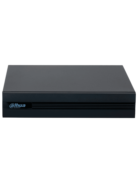 DAHUA KITXVR1B04-I1MP-2.8 - Kit de 4 canales con cámaras B1A11 de 1 MP, lente de 2.8mm y ángulo de visión 93°. Soporta 4 canales más 1 IP o hasta 5 canales IP, tecnología SMD Plus, búsqueda de humanos y vehículos