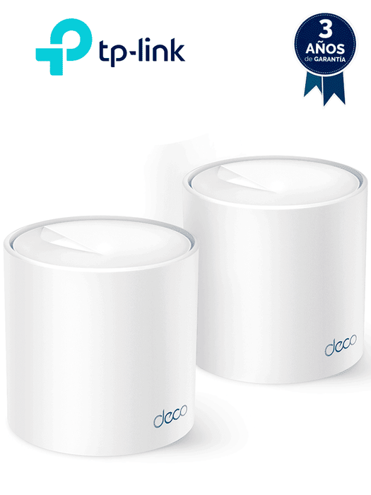 TP-LINK DECO X50 PRO(2-PACK) - Sistema Mesh WiFi 6 , WiFi 6 de doble banda de 3Gbps en la banda de 6GHz , Puertos de 2.5Gbps , Protección con HomeShield , compatible con Alexa y Google Home.