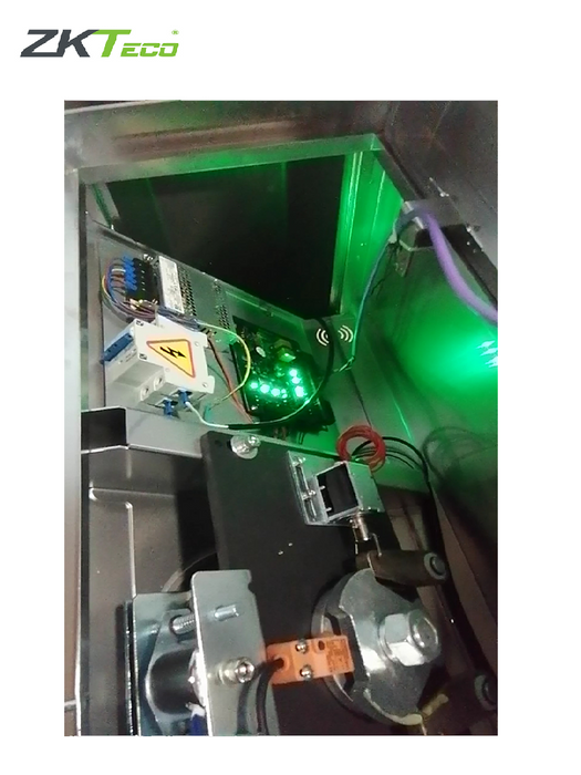 ZKTECO TS200 - Torniquete Bidireccional / Acero SUS304 / Desbloqueo de Seguridad sin Energía / No cuenta con Lectores y Panel / 110V / Exterior Protegido / Tráfico de 25 a 30 x Min / Ancho de Carril 50.5 cm / 1 millón de Ciclos / Apertura con Pulso Seco