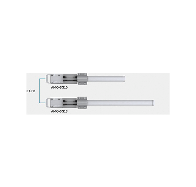 UBIQUITI AMO-5G13 - Antena omnidireccional para access point de 5.8GHz con una ganancia de 13 dBi y 2 conectores SMA hembra inverso.