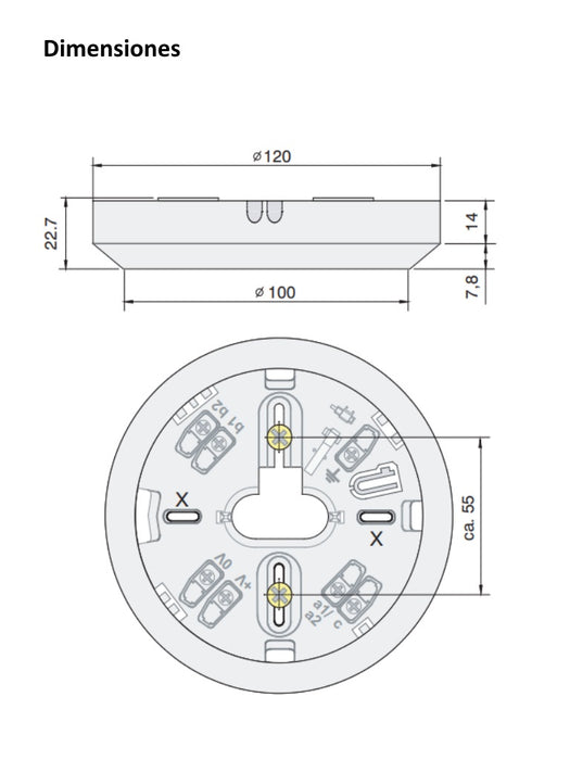 BOSCH F_MS400B - Base con Logo BOSCH compatible con Sensores serie 425