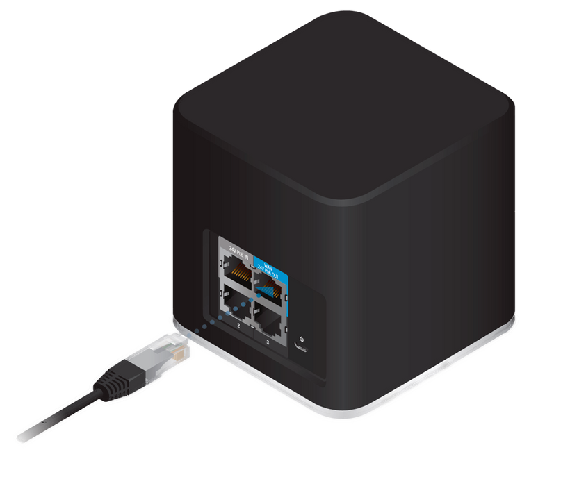 UBIQUITI ACB-ISP - Router inalámbrico AirCube con 4 puertos Fast Ethernet y WiFi 2.4GHz hasta 300 Mbps.
