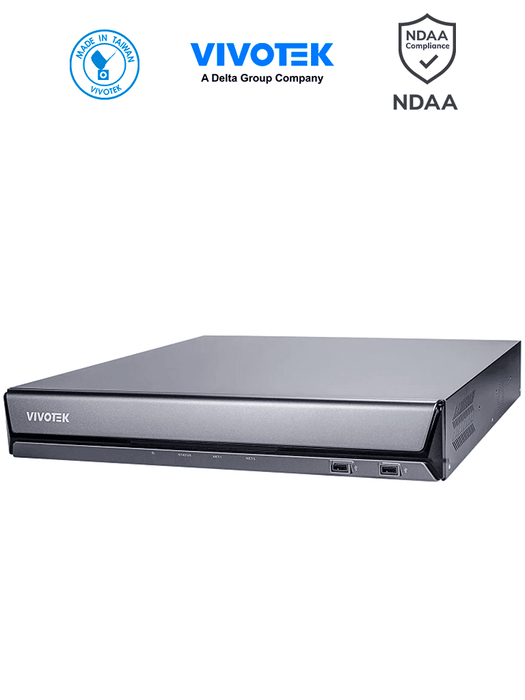 VIVOTEK ND9442P - Grabador NVR 16 Canales, 16 Puertos PoE, 4 Bahias de Discos, Deep Search, Smart VCA Search, Ciberseguridad Trend Micro, Salida HDMI 4K Centralizacion con VAST 2, VSS, Gestión PoE, Grabacion de 192Mbps, ONVIF, NDAA