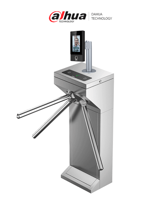DAHUA ASI6214SDASGG100 - Kit Biométrico Facial con Torniquete Inteligente Bidireccional, Capacidad para 6,000 Rostros, 6,000 Huellas