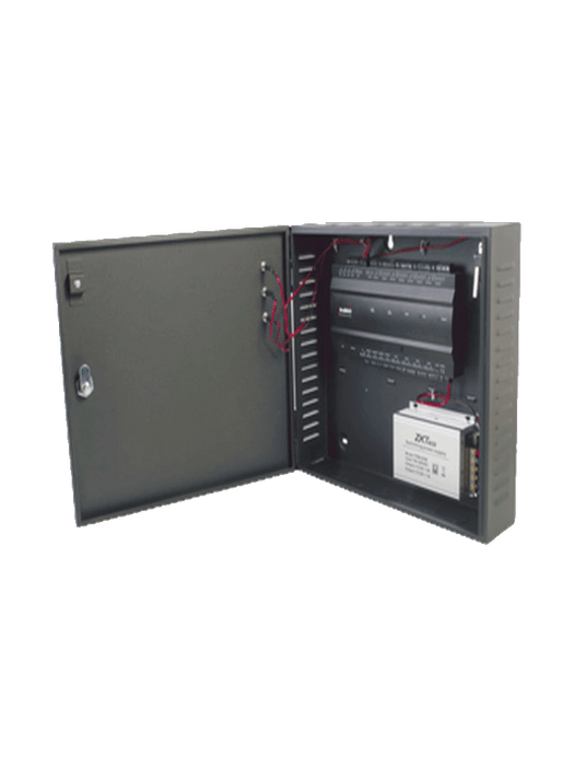 ZKTECO INBIO460B - Panel de Control de Acceso Profesional / 4 Puertas / con Gabinete y Fuente incluidos / 3 000 Huellas / PULL / Admite Biometría / Entradas y Salidas Auxiliares para Conexión  de Semáforos o Sirenas