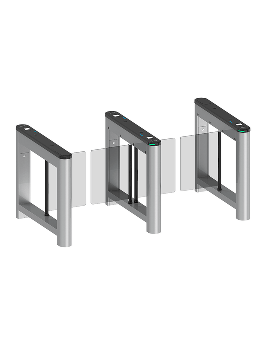 ZKTECO SATURNS1200 - Barrera Peatonal Central Abatible / Acero SPCC laminado en frío / Hasta 3 millones de ciclos / Vidrio templado 2.5D / Requiere barrera Saturn-S1000
