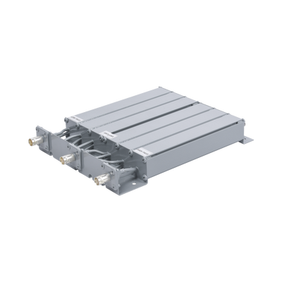 Duplexer SYSCOM en UHF, 6 Cav. 490-520 MHz, 50 Watt, 5 MHz Sep. Rechazo de Banda, BNC Hembras.