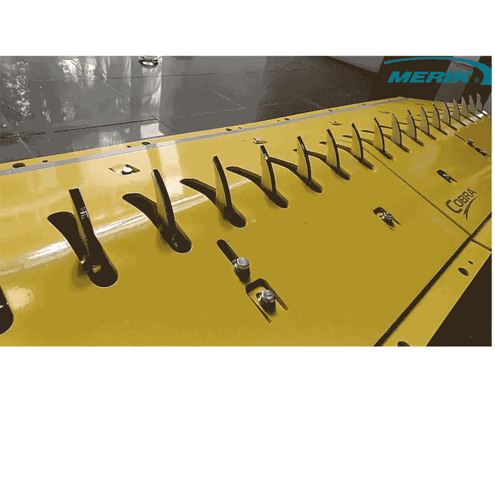 MERIK 12300PY6P - Paquete de picos poncha llantas LIFTMASTER / Montaje superficial / 2 Tramos de 91cm cada uno / Color amarillo / Incluye par de biseles laterales