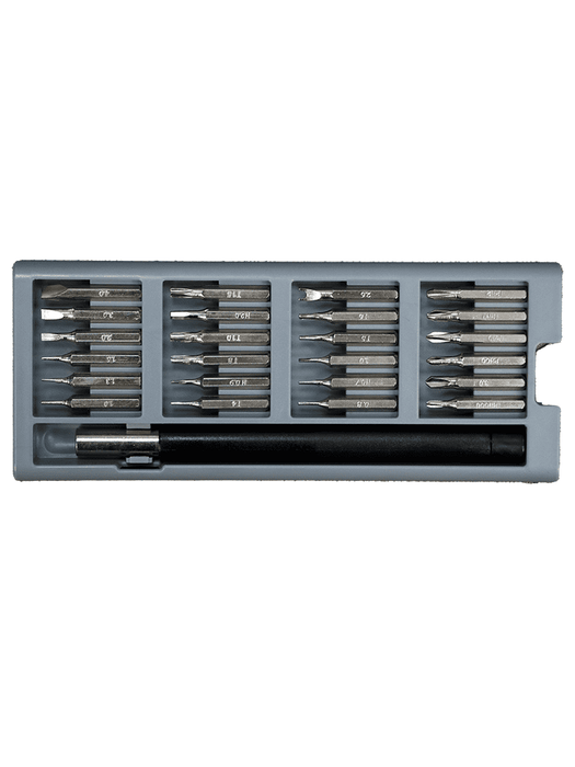 TVC YUMBE - Set de Desarmador con 24 Puntas Intercambiables/ Mango Adaptador/ Medidas 16.6 x 6.7 cm/