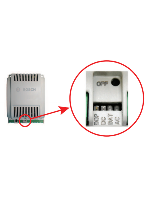 BOSCH A_APSPSU60 - Fuente de energia 12V o 24V / Puerto para bateria integrado / Compatible con controlador AMC2