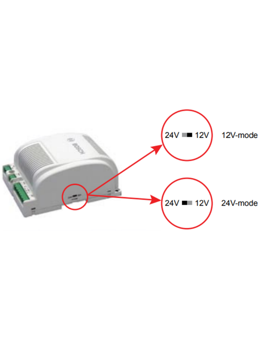 BOSCH A_APSPSU60 - Fuente de energia 12V o 24V / Puerto para bateria integrado / Compatible con controlador AMC2
