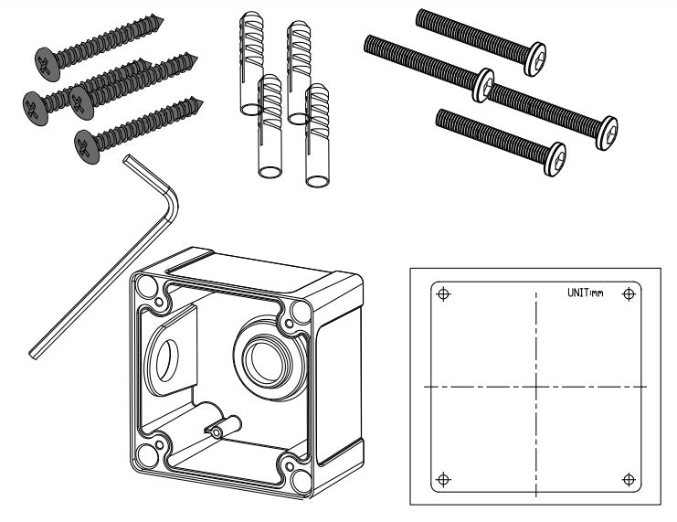 VIVOTEK AM-719_V01 - Caja de conexiones para exterior, compatible con montaje en pared o cualquier superficie plana