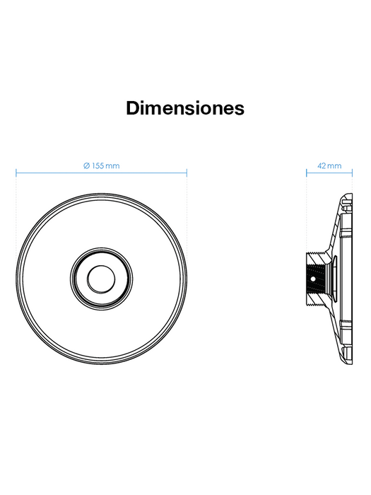 VIVOTEK AM-525_V01 - Base para montaje de cámaras domo exteriores, fabricada en material metálico