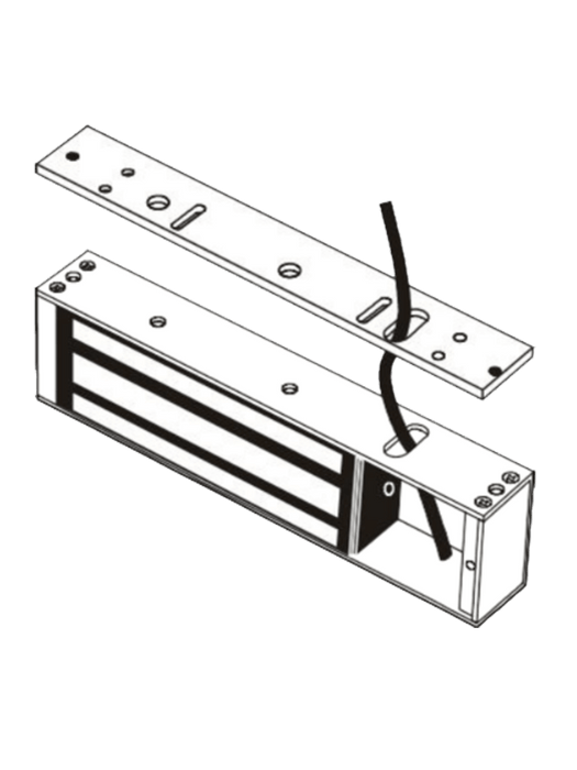 E941SB600PQ - Cerradura Electromagnética de 600 lb / Sensor de adherencia / LED de estado / Voltaje Dual 12/24 VDC / Homologada UL