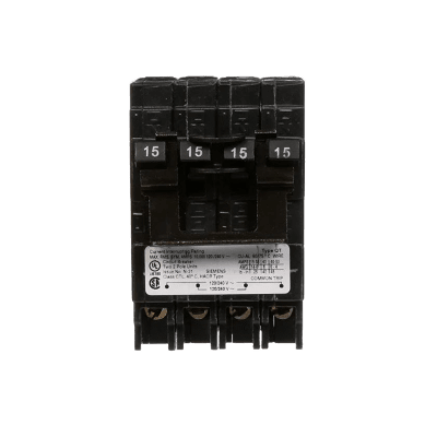 Interruptor automático TRIPLEX enchufable tipo QT 2 polos simples, 1 polo doble, 20-20 amp