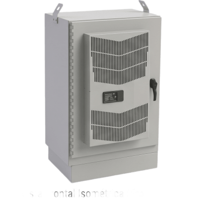 Gabinete para Exterior Tipo 4X de 22 UR / Aluminio Soldado / 1270 x 762 x 508 mm (50 x 30 x 20 in) / Exterior IP66 / Montaje Almohadilla / Aire de Precisión / Gris RAL 7035