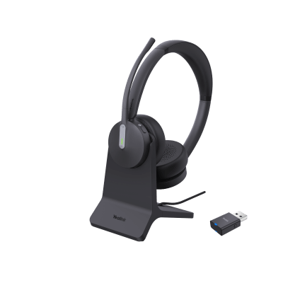 Diadema Inalámbrica WH64 Hybrid Dual de Yealink para Trabajo Multiplataforma con DECT y Bluetooth 5.2