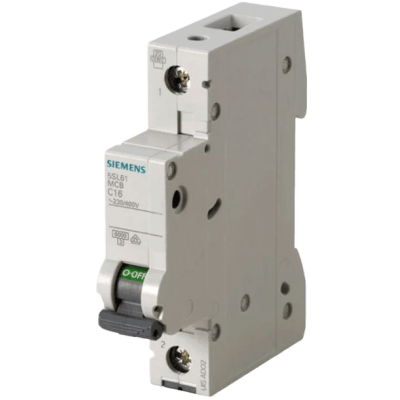 Interruptor Riel Dinn Tipo 5SL6, 1 polo, 6 amp