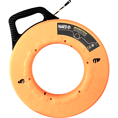 Guía Jalacables de Poliéster / 45,7 m (150 ft) × 4,8 mm (1/4") / Triple Trenzado / Alta Flexibilidad / Baja Fricción / Ojal de Nylon / Naranja/Negro