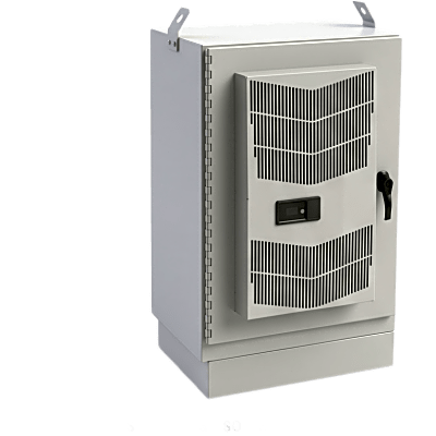 Gabinete para Exterior Tipo 4X de 22 UR / Aluminio Soldado / 1270 x 762 x 508 mm (50 x 30 x 20 in) / Exterior IP66 / Montaje Almohadilla / Aire de Precisión / Gris RAL 7035