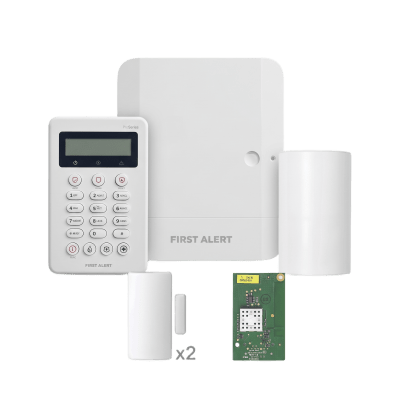 Panel de Control de Seguridad / 64 Zonas Totales / 8 Zonas Cableadas + 56 Inalámbricas SiXRF Integradas / IP Embebido / 4 Ranuras de Expansión Modulares / PROSiX Encriptación AES-128 / Hasta 4 Particiones / Z-Wave / Total Connect 2.0