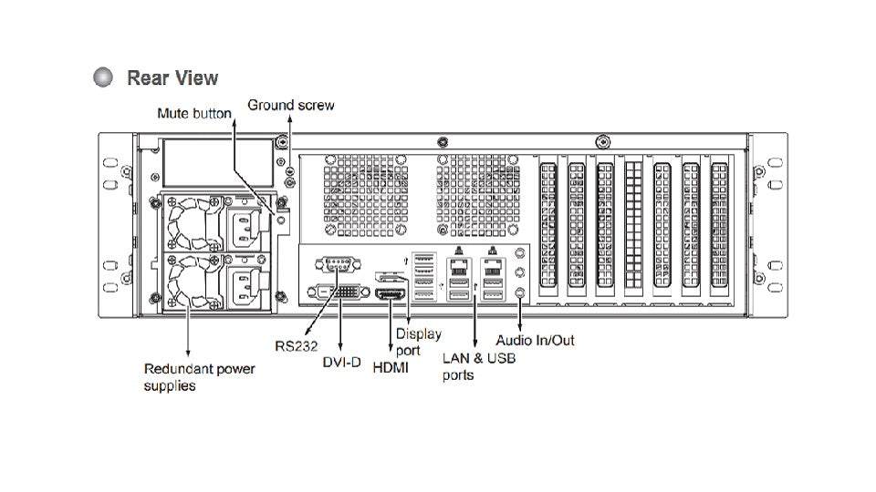 VIVOTEK NR9682-v2 - NVR de 64 canales con 16 bahías, 3U rackable, cuenta con fuente redundante y es compatible con ONVIF, H.265 y VAST embebido