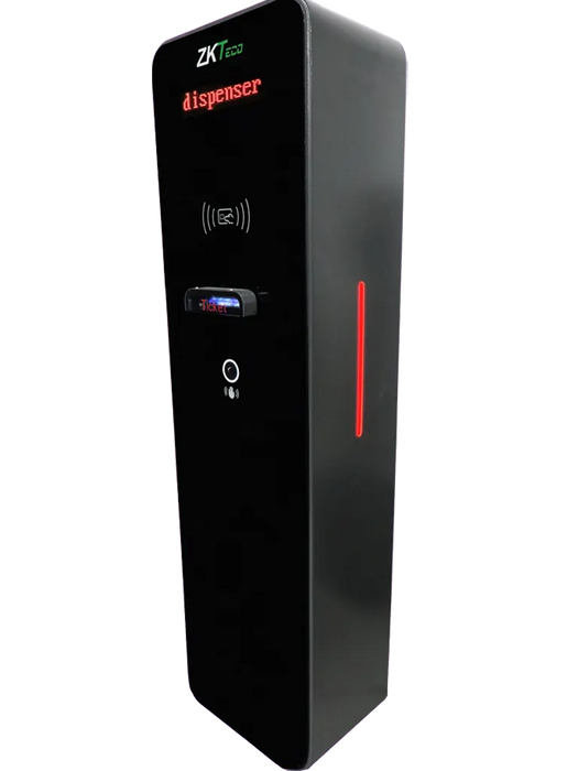 ZKTECO TBM01 / TBM02 - Kit de Dispensador y Lector de Tickets QR / Sin Contacto / Compatible con Sensor de Masa VR10, UHF / Pantalla LED / Funciones de Voz / Requiere Software para cobro ZK Bio CV Security modulo de estacionamiento
